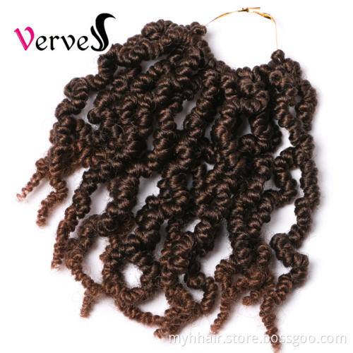 Spring Pre-twisted Braids Synthetic Crochet Hair Extensions 10 inch 15 strands/pack Ombre Curly Crochet Twist Braids